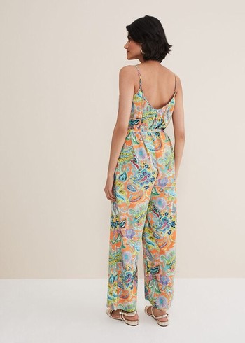 Phase Eight Lou Printed Paisley Boilersuit Jumpsuit Multicolor Australia | WQ1895432